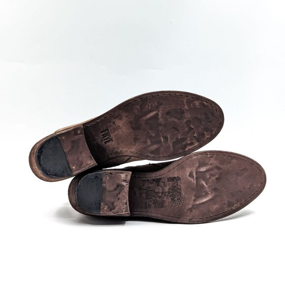 Frye Women Carson Piping Medium Grey Western Ankle Boots size 7 - Picture 6 of 12